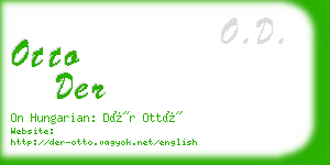 otto der business card